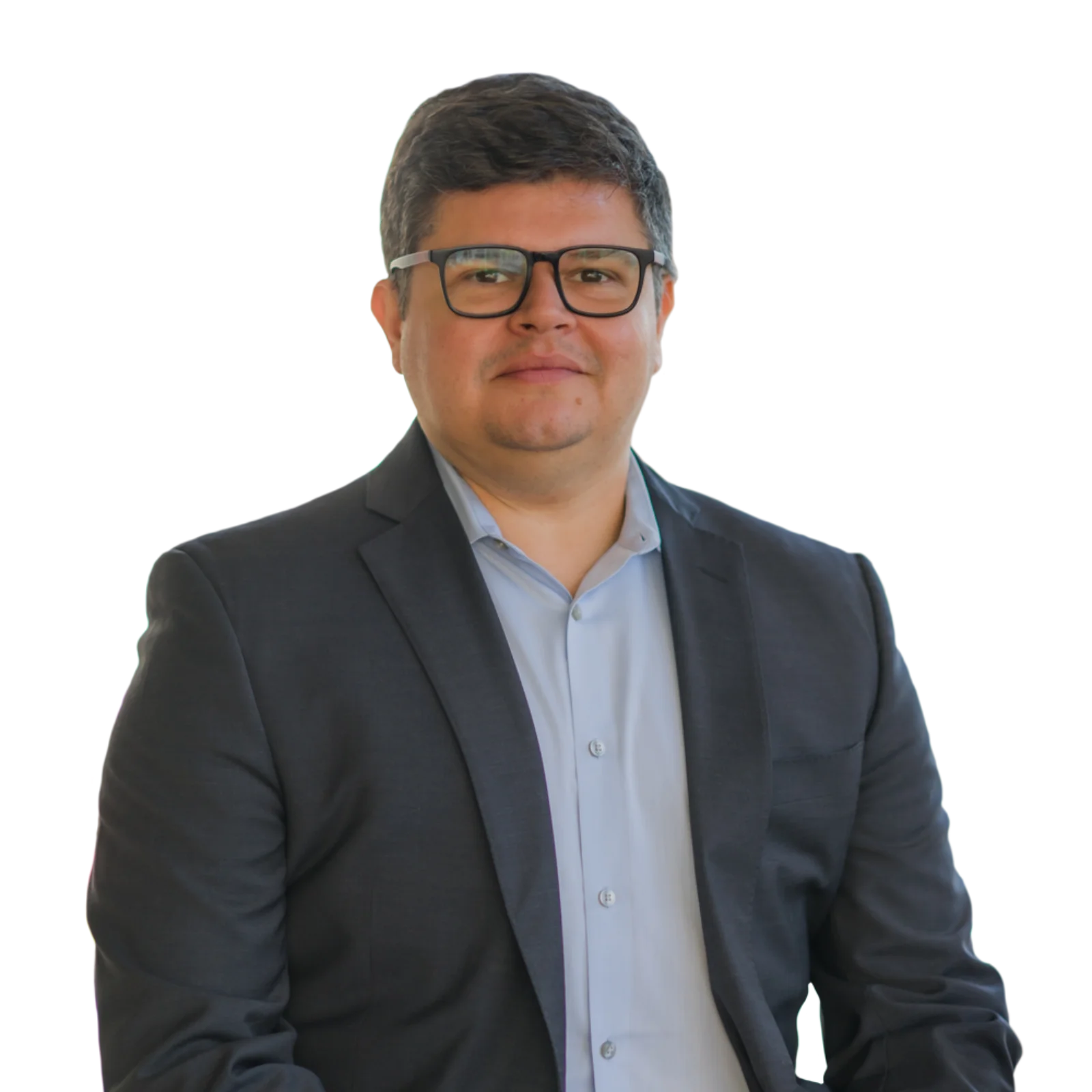 Portrait of Leandro Antunes Rodrigues wearing glasses and a dark suit, facing forward with a neutral expression.