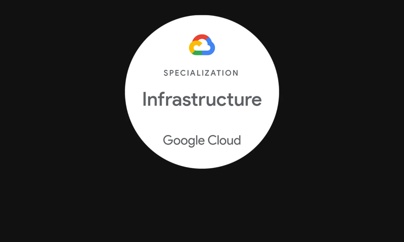 Google Cloud Specialization Badge for Infrastructure