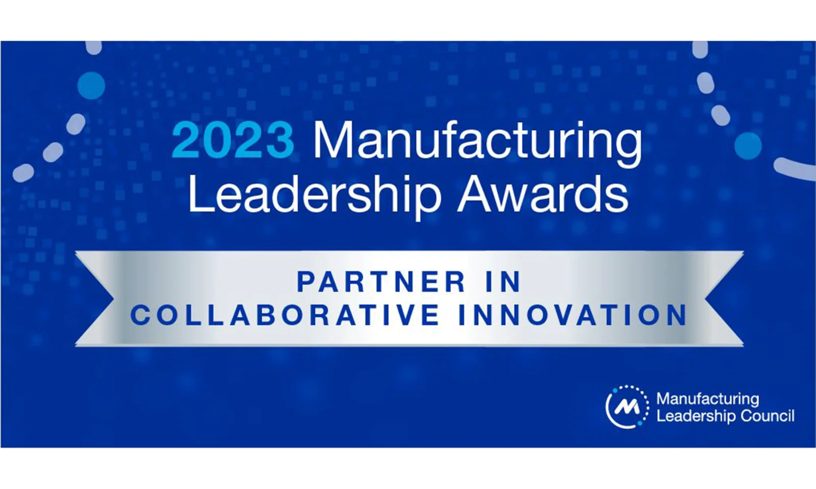 Logo of the 2023 Manufacturing Leadership Awards recognizing excellence in collaborative innovation within the manufacturing industry.