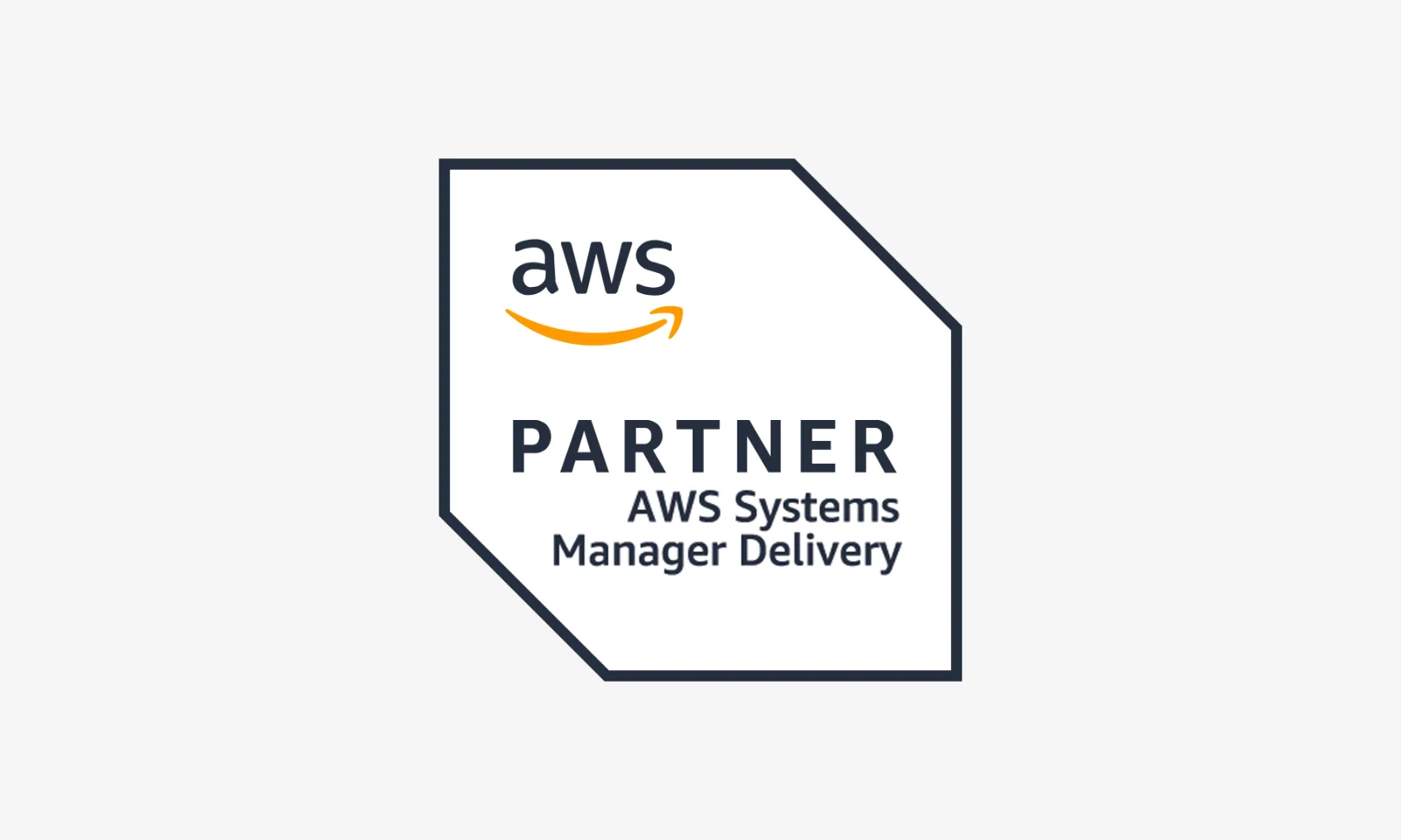 AWS Partner badge for AWS Systems Manager Delivery on a clean white background.