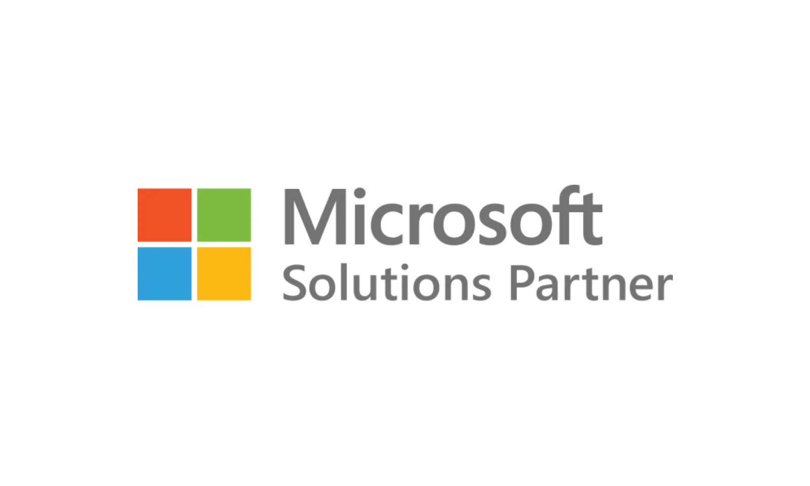 Microsoft Solutions Partner Badge featuring the iconic Microsoft logo with four colored squares.