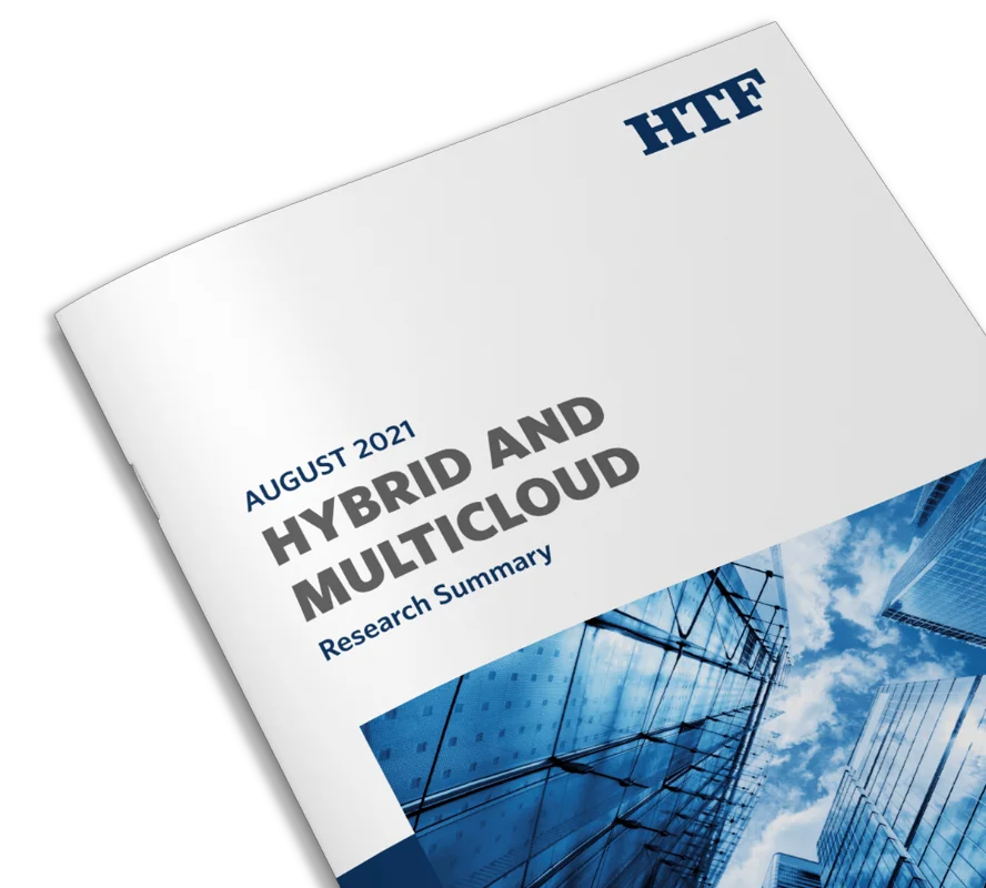 Découvrez le rapport « Hybrid and Multicloud Research Summary - August 2021 » de HTF. Ce rapport fournit des informations complètes sur les dernières tendances et stratégies dans les environnements hybrides et multicloud, mettant en évidence les principales conclusions et implications pour les entreprises qui adoptent ces technologies.